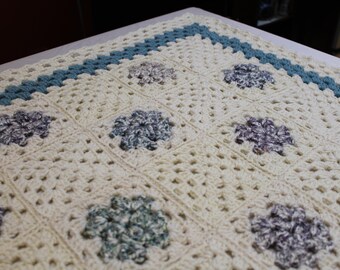 Unbridled Joy, Eco Friendly, Handmade, Crochet Baby Blanket- Beautiful, Vintage & Unique, Keepsake
