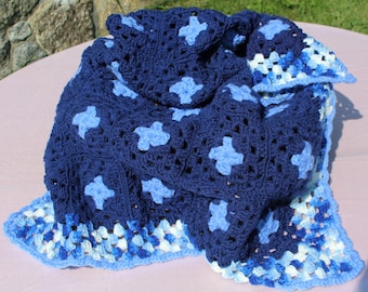 Sea Stars, Eco Friendly, Handmade, Crochet Baby Blanket- Beautiful, Vintage & Unique, Keepsake