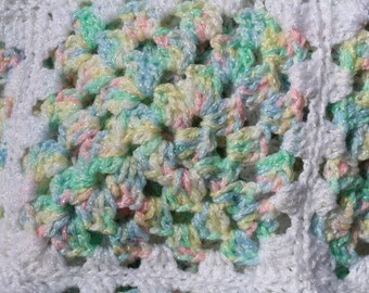 Diamond Frost, Eco Friendly, Handmade, Crochet Baby Blanket- Beautiful, Vintage & Unique, Keepsake