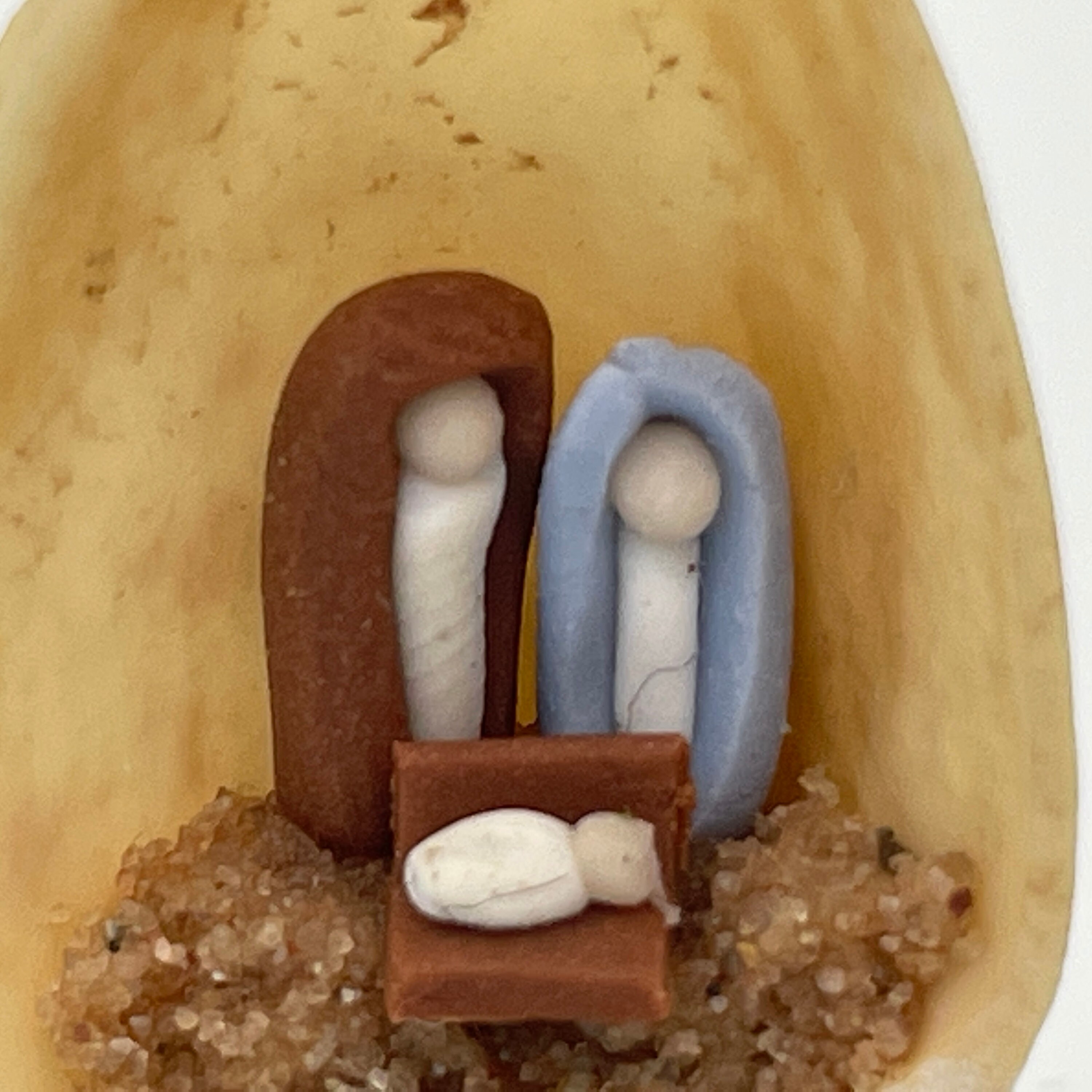 Nativity In A Nutshell - handmade Pistachio Shell miniature
