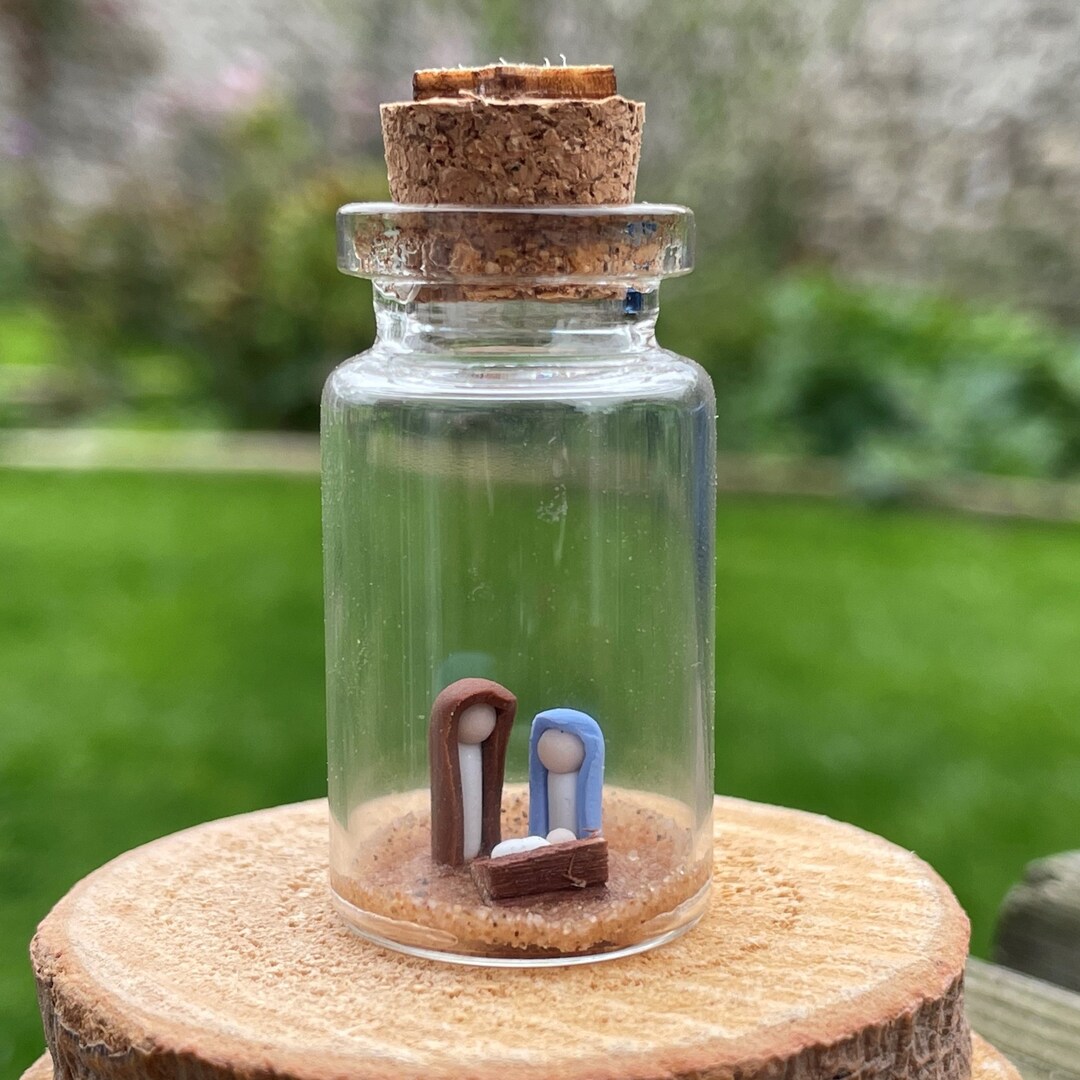Nativity in A Bottle Handmade Nativity Gift Jesus Mary and Etsy