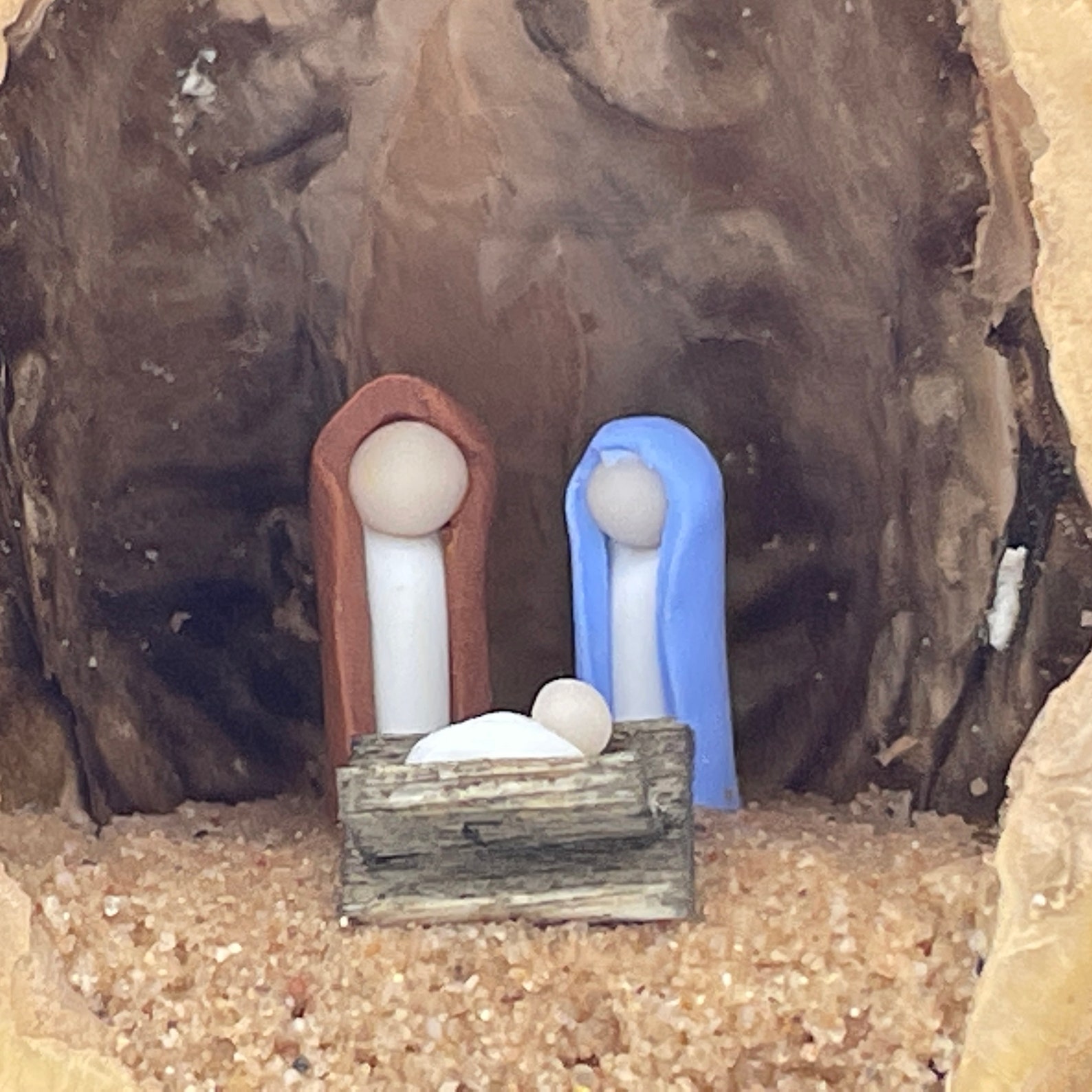 Nativity in A Nutshell - Set of Three Handmade Walnut Shell Decorations ...