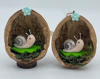 Buy Snail in a Nutshell, Handmade Walnut Shell Decoration Online