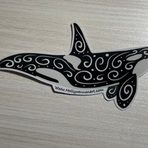 6 x 10cm Orca Whale Adesivi in vinile - Sea Creature Pattern Cartoon Underwater Animal Killer Scrapbooking Regalo #79014