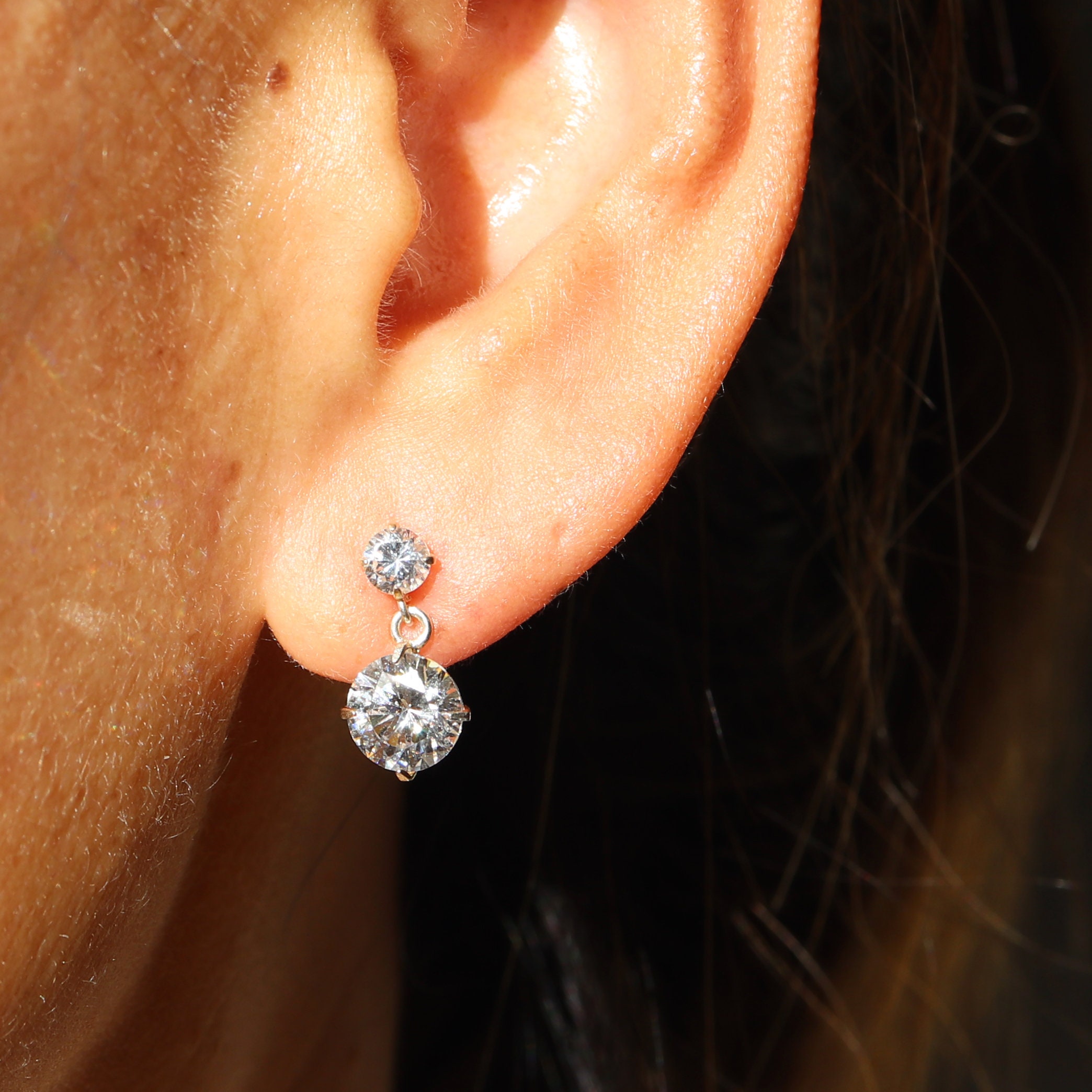 ■ENGBROX■ silver925 sparkling star cubic earring set EBEA2 Sparkling Star Stud Earrings With Cubic Zirconia in 925