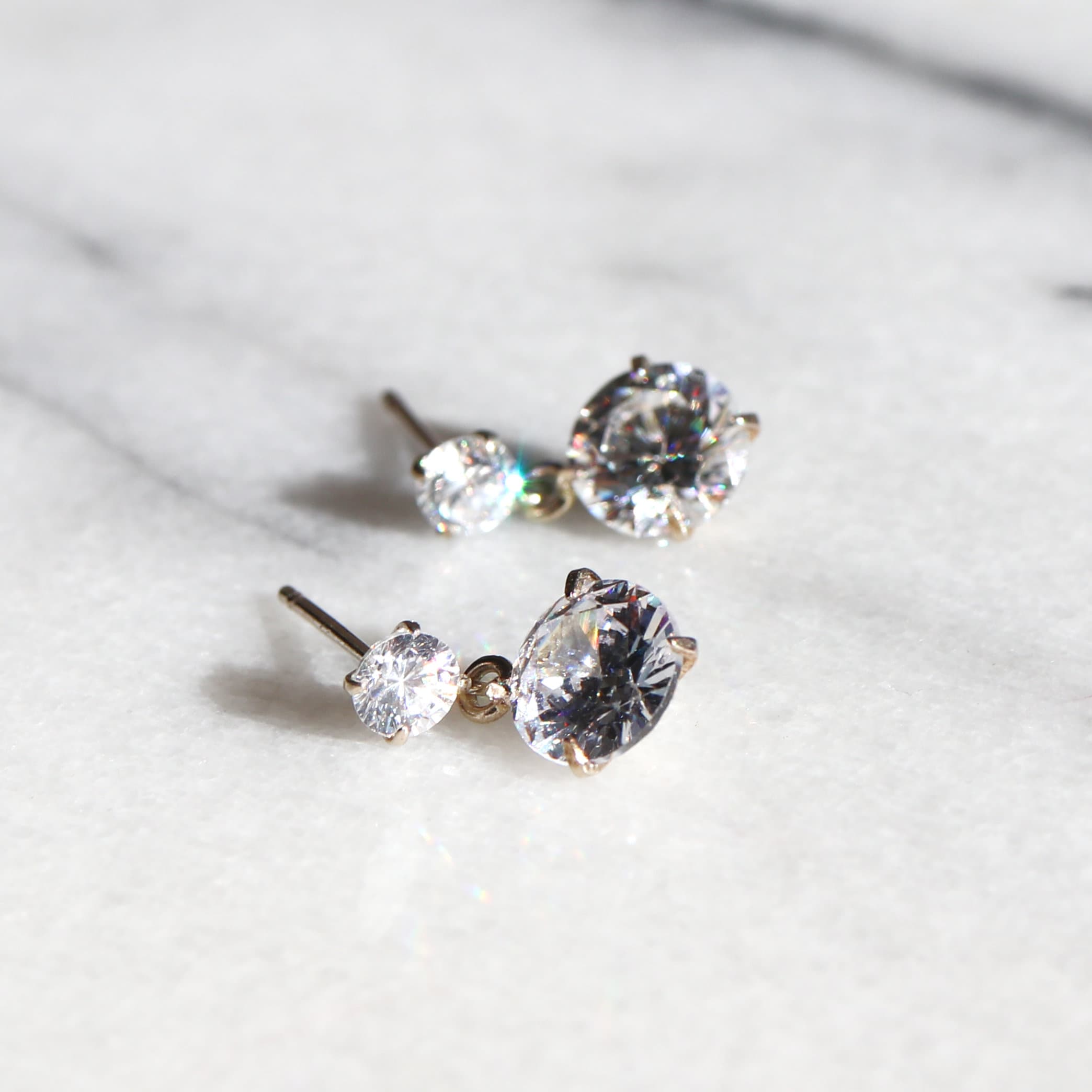 925 Sterling Silver Sparkling Cubic Zirconia Simple Drop