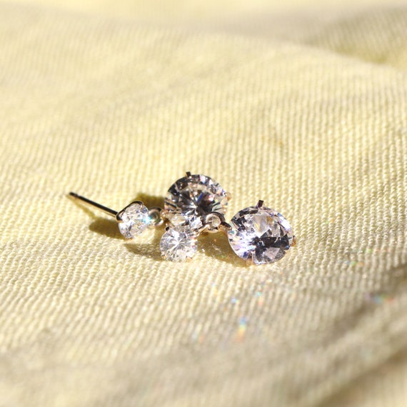 925 Sterling Silver Sparkling Cubic Zirconia Simple Drop
