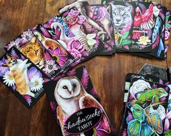 Shadowseeker Tarot, tarotlek med djur och natur, tarotlek, tarotkort, spådomskortlek, tarotlek med djur, tarotkit