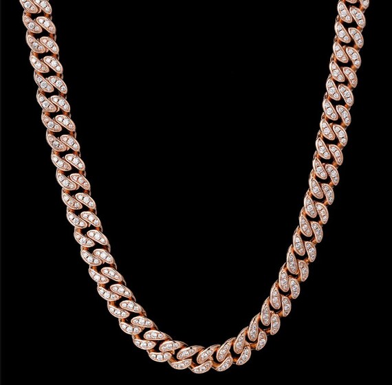 8MM Fully Iced Out Cuban Link Chain 