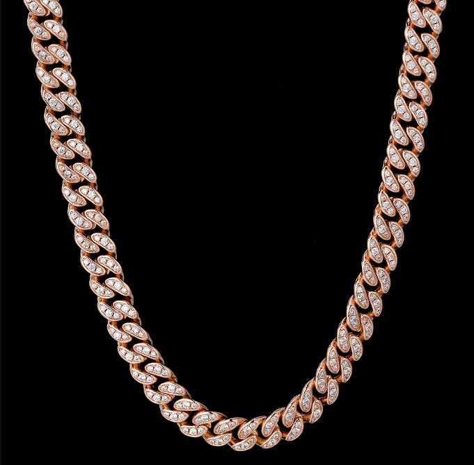 8MM Fully Iced Out Cuban Link Chain 