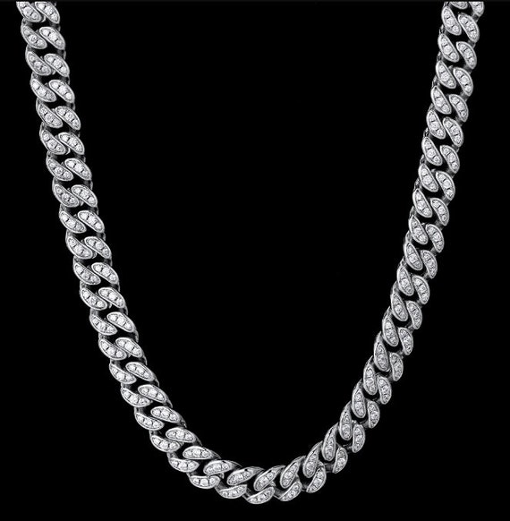 8MM Fully Iced Out Cuban Link Chain 