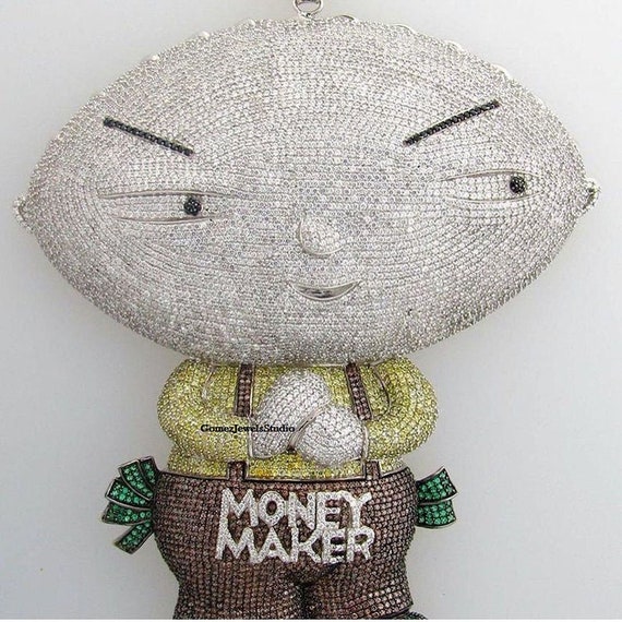 Character Pendant Fully Iced Out 925 
