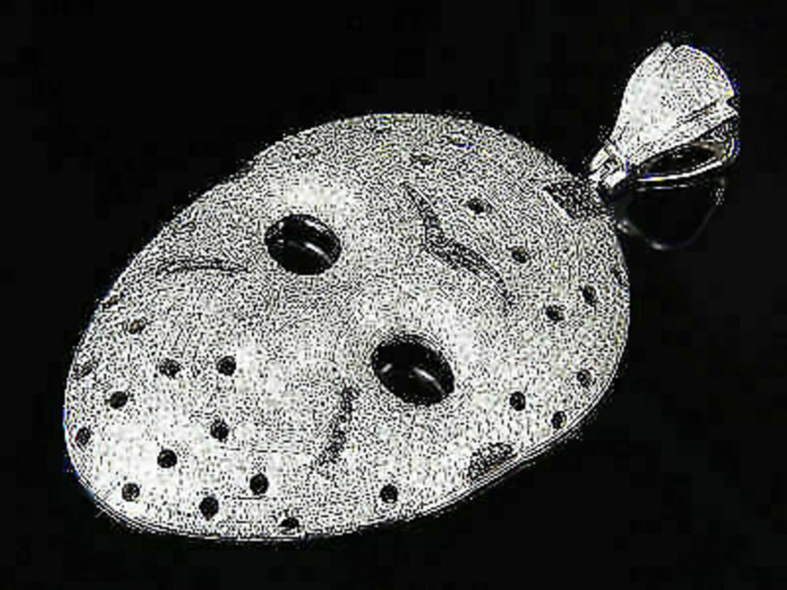 Fully Iced Out Diamond Jason Mask Pendant 925 Sterling Silver Etsy