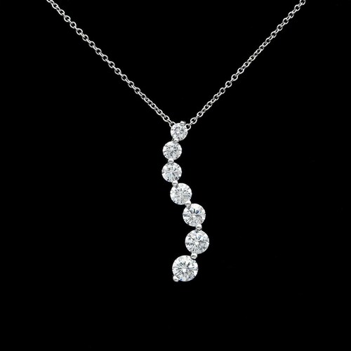 1.50 Ct Round Diamond Journey Pendant 
