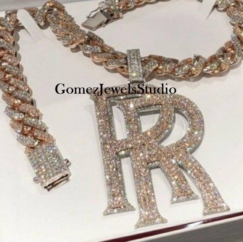 rr Moissanite Diamond Pendant 