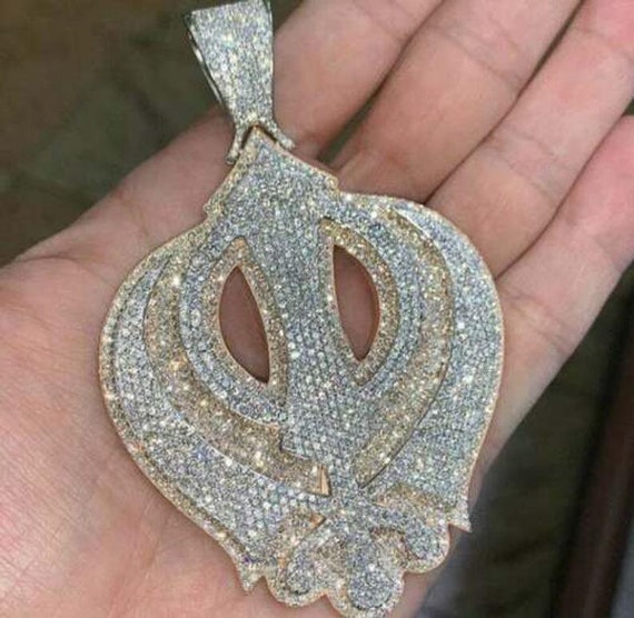 Men's Khanda Pendant Customized Letter 