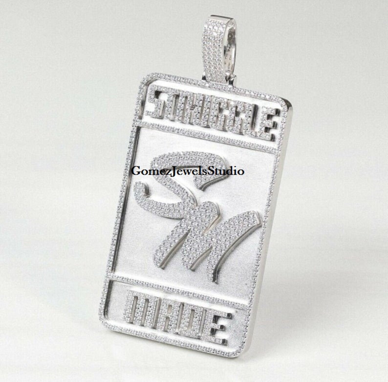 VVS Moissanite Diamonds Custom Logo Pendant for Men/ Name Etsy