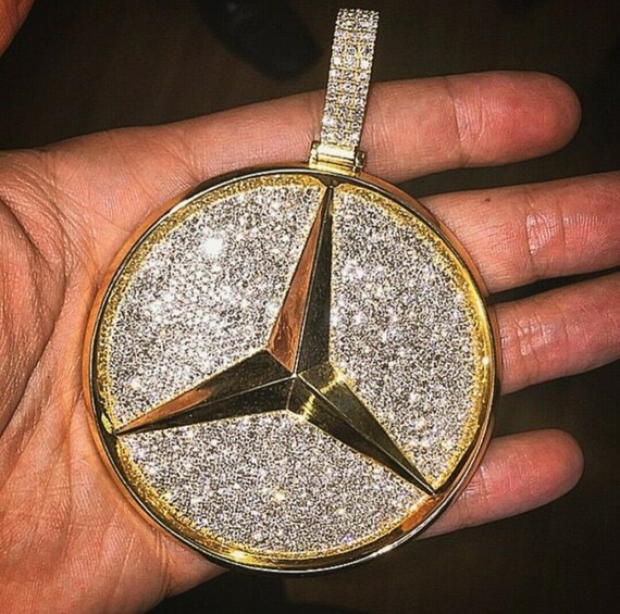 Moissanite Diamond Logo Pendant 