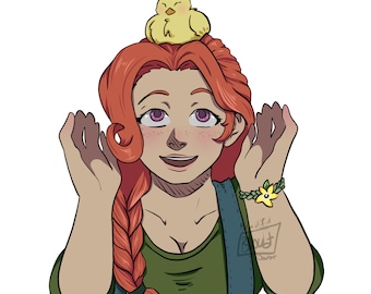 Leah vom Stardew Valley Druck