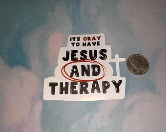 Jesus AND Therapy sticker