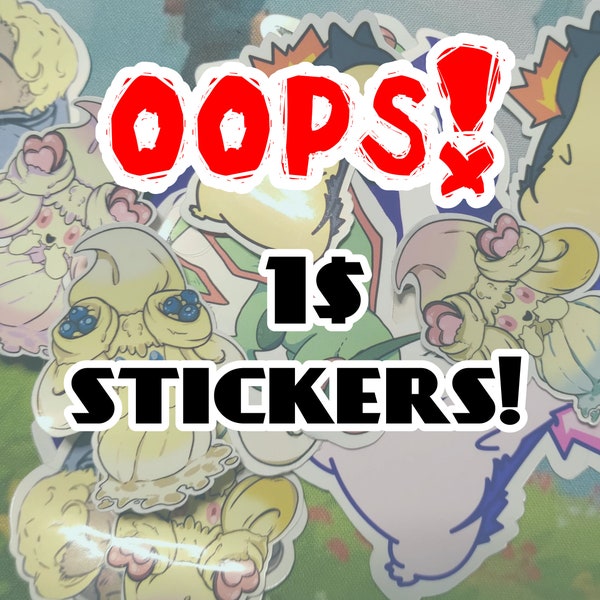 OOPSIE Mistake Discount Stickers!