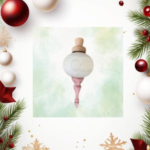 Unfinished Handmade Wooden Ornament with Finials and Hollow Globe – Artisan Turned Wood Holiday Décor