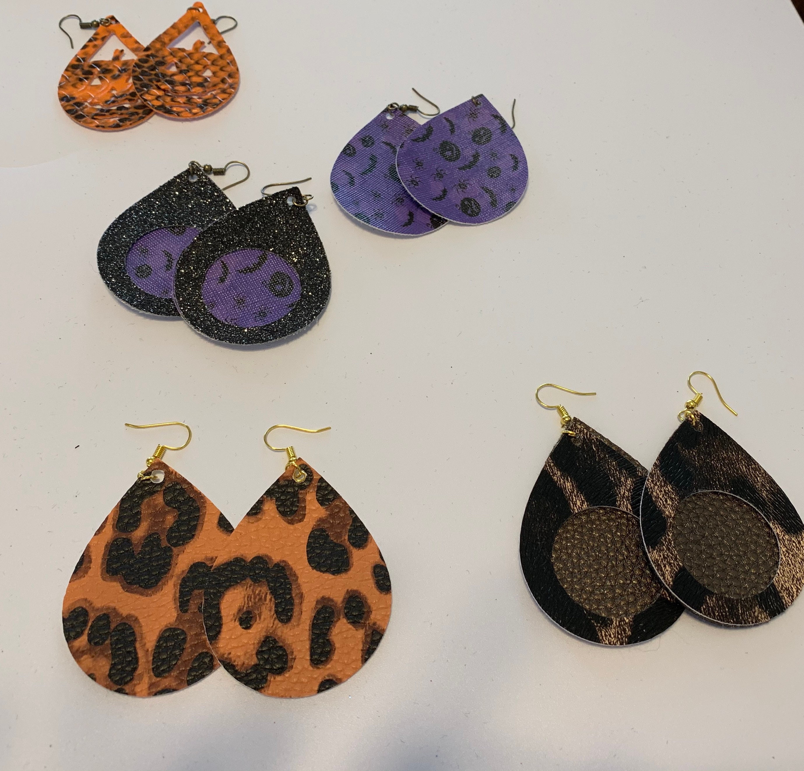 Faux Leather Earrings