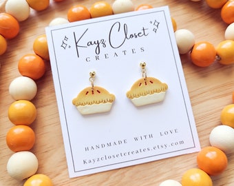 Cherry Pie Clay Earrings, Pie Earrings, Pie Earrings Dangle, Thanksgiving Earrings, Fun Clay Earrings, Clay Earrings Handmade, Food Earrings