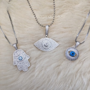 3 Unique Gift Evil Eye Necklace Styles Silver Plated