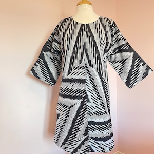Handwoven one-of-a-kind Ikat Kaftan, jacket, robe with Inner Lining