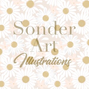 Scattered Daisy Floral Seamless Pattern Print