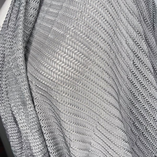 Gray wheat mesh fabric 4 way stretch Sold by the yard , Clothing making fabric , dress fabric , apparel fabric