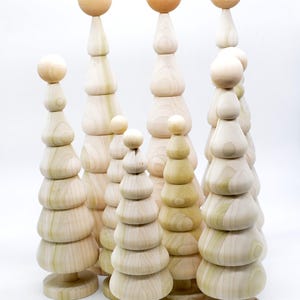 Poplar Wood Pine Tree: Unfinished DIY Decoration