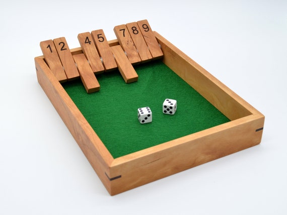 Shut the Box, Handmade Dice Game, Classic Pub Game, Vintage
