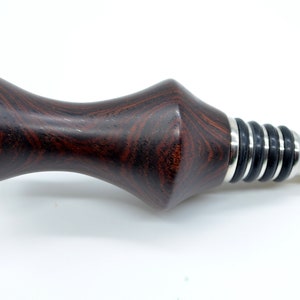 Handmade Cocobolo Wine Stopper: Stainless Steel Bottle Stopper