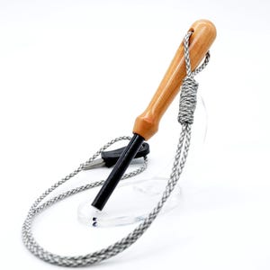 Fire Starter, Survival Tool, Handmade, Flint Rod with Striker and Lanyard