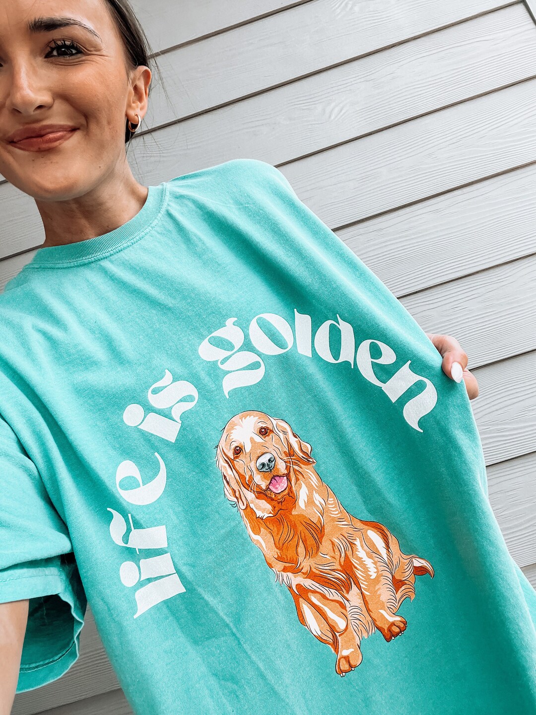 Life is Golden | Golden Retriever Dog T-shirt Comfort Colors Unisex ...