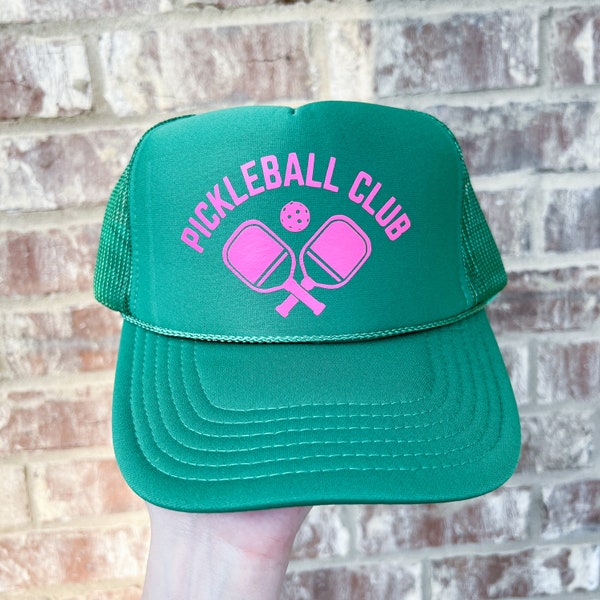 Pickleball Club Foam Trucker Hat | Summer Tennis Hats Custom Hats Cowgirl Hat Bridal Trip Custom Trucker Hat Jetski Cruise Beach Trip