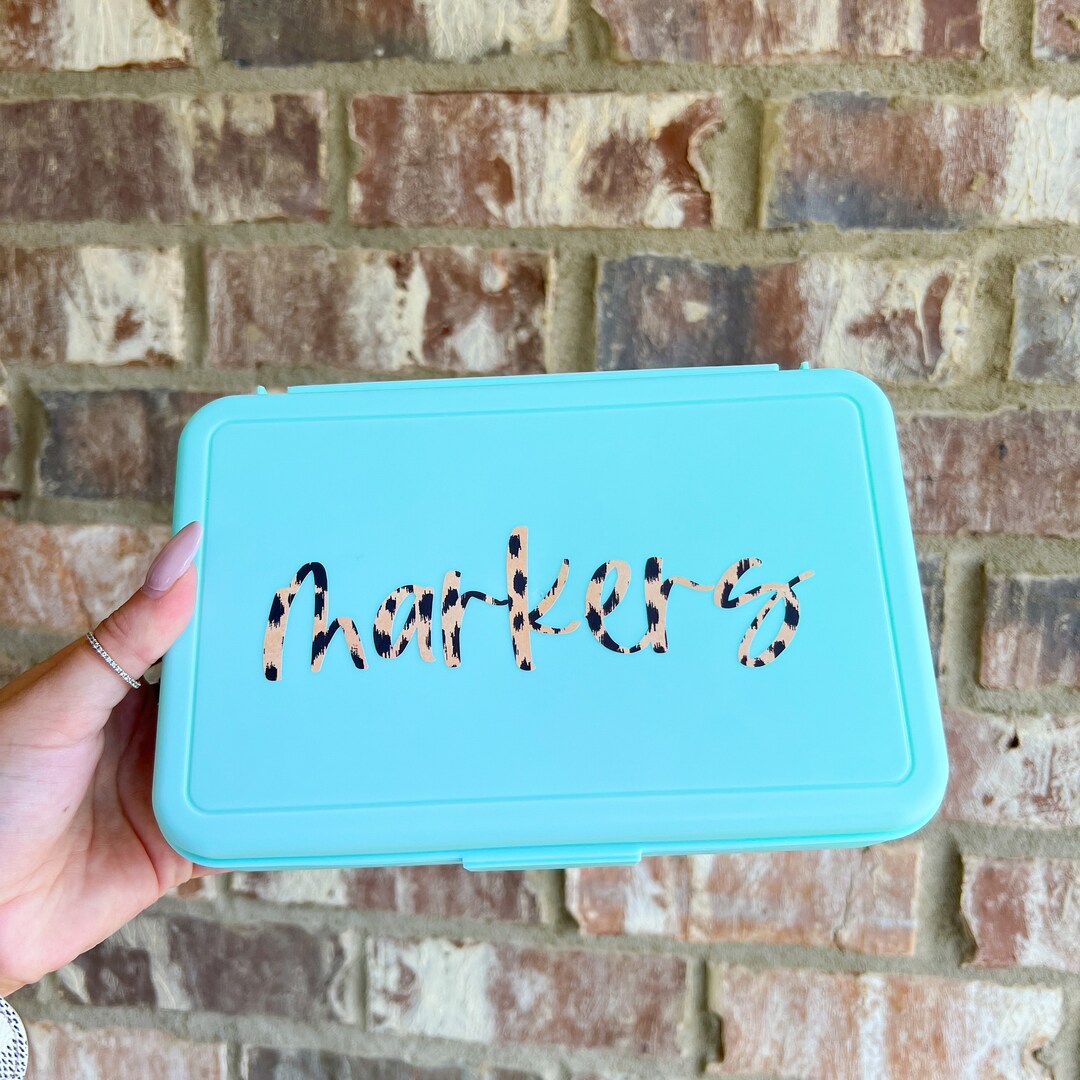 Personalized Sparkly School Supply Box Back to School Kids Pencil Case ...