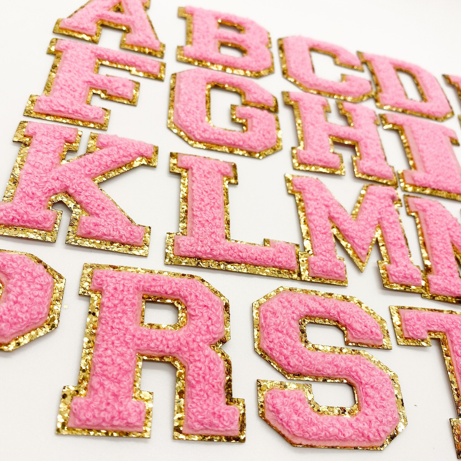 IRON ON 2 Hot Pink Varsity Glitter Letter Chenille - Etsy
