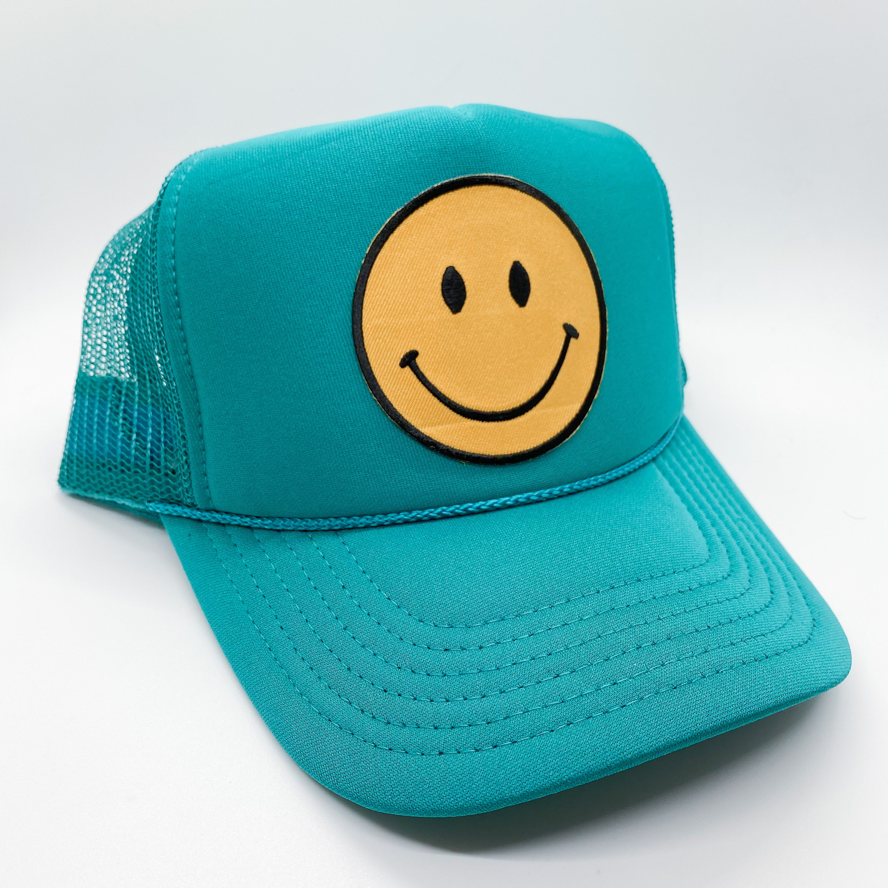 Happy Hat Happy Face Trucker Hat | Smile Patch Hat | Smiling Hat