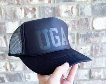 UGA Georgia Bulldogs Black Adult Foam Trucker Hat Game Day Football Baseball Ball Cap National Champions