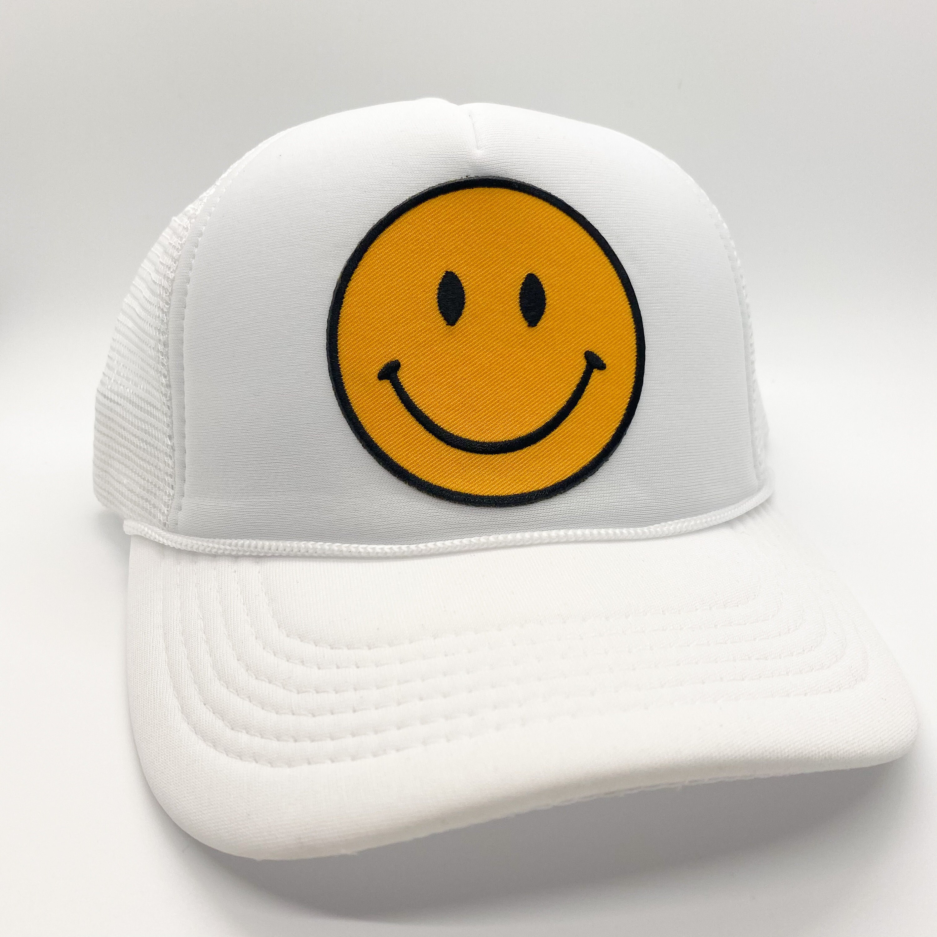 Happy Hat Happy Face Trucker Hat | Smile Patch Hat | Smiling Hat