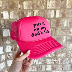 Put It On My Dads Tab Hat Funny Hats Adults Beer Baseball Hats For Men