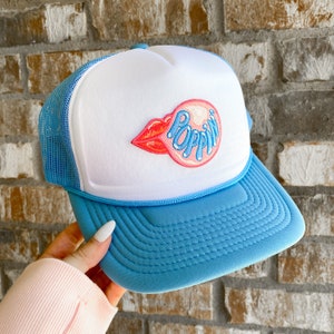 Poppin Bubblegum Patch Trucker Hat Patch Hat Foam Mesh Trucker Hat Unisex Ball Cap Baseball Cap ...