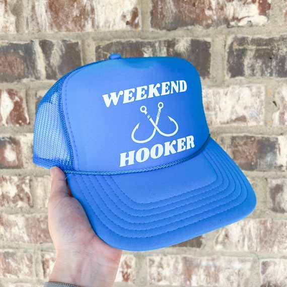 Weekend Hooker Fish Hook Foam Trucker Hat Fisherman Fishing Hats