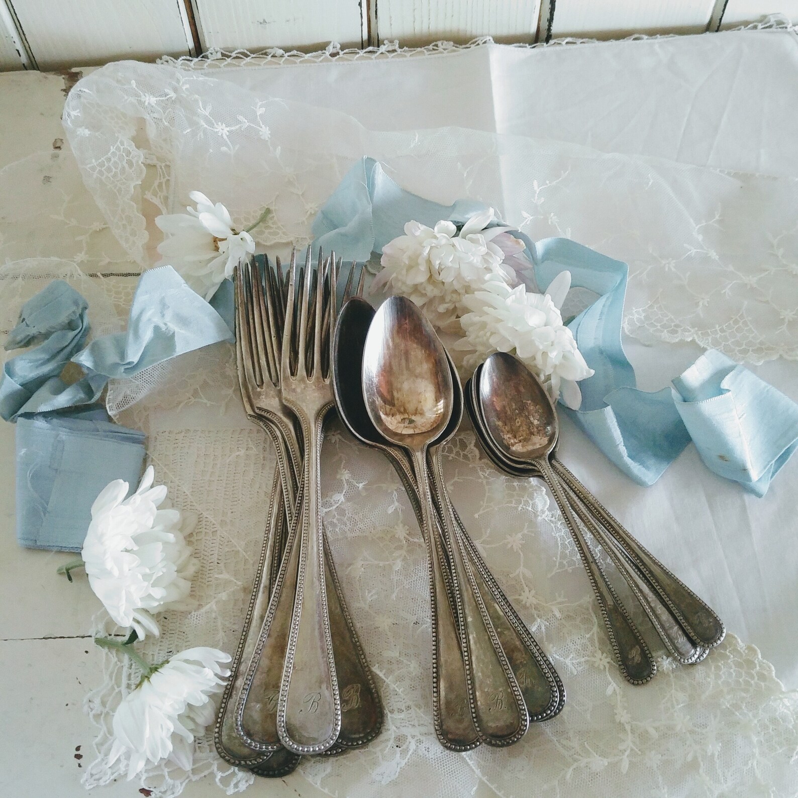 Cutlery set with a monogram kitchen cutlery Etsy