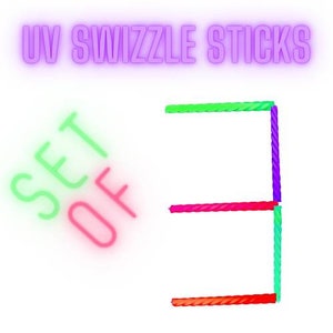UV Swizzle Stick Play Candles - Set of 3