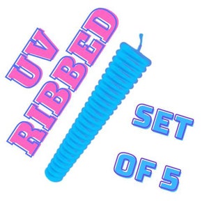 UV Ribbed Play Candles - Set of 5
