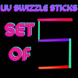 UV Swizzle Stick Spielkerzen - 5er Set